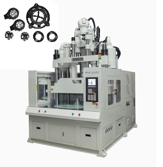 Auto Parts Low Work Table Injection Molding Machine With Rotary Table ...