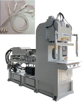 High Efficiency 55 Ton  Data Cables  Injection Molding Machine With C Type White