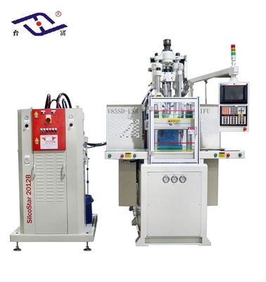 85 Ton Shoe Sole Making Machine Vertical Double Slide LSR Injection Molding Machine