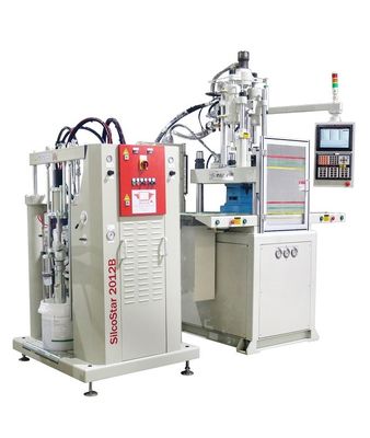 85 Ton Shoe Sole Making Machine Vertical Double Slide LSR Injection Molding Machine