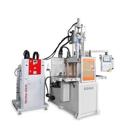 Double Slide LSR Vertical Injection Moulding Machine Making Silicone Ice Cube Mold