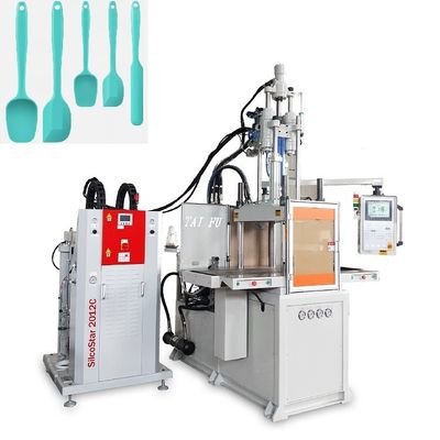 85 Ton Double Slide LSR Vertical Injection Moulding Machine Making Silicone Spatula