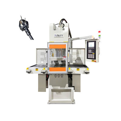 85 Ton Double Slide Power Cord Vertical Injection Molding Machine For Making Plug