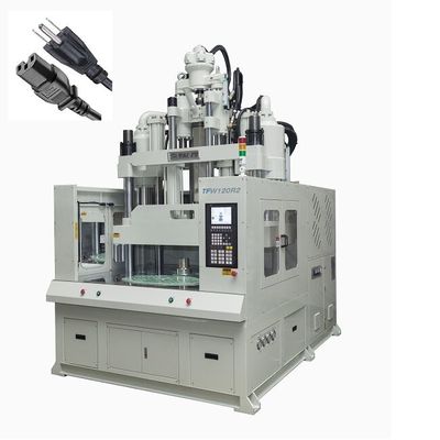 120 Ton Low Workbench Rotary Table Vertical Injection Molding Machine For Making AC power cord