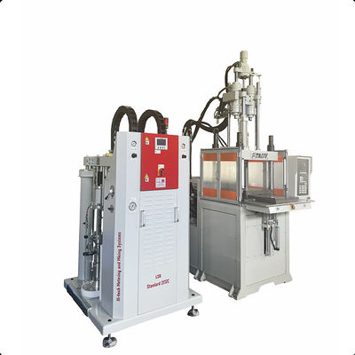 85 Ton Double Slide Vertical Injection Molding Machine For Making Silicone Ice Tray